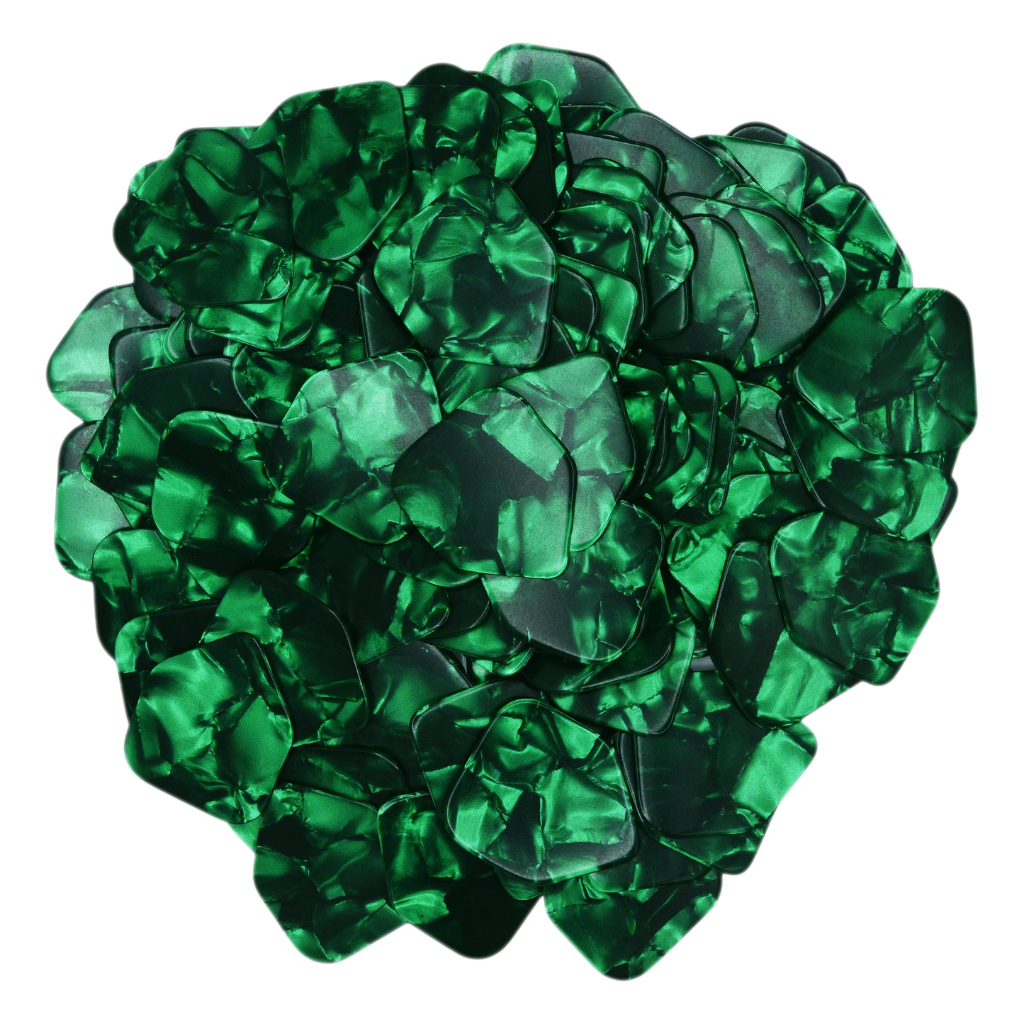 Celluloid Green Pearl Guitar Or Bass Pick - 0.96 mm Heavy Gauge - 330 Medium Home Plate Shape