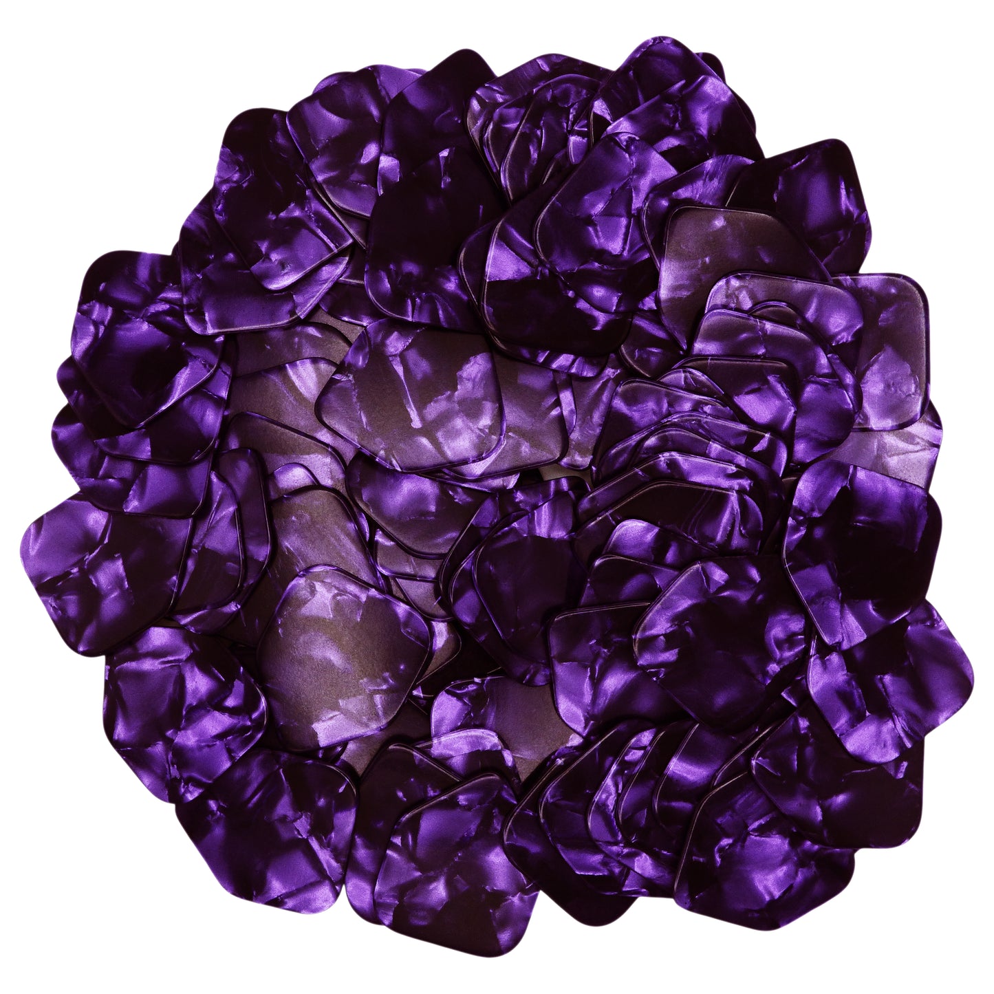 Celluloid Purple Pearl Guitar Or Bass Pick - 0.96 mm Heavy Gauge - 330 Medium Home Plate Shape