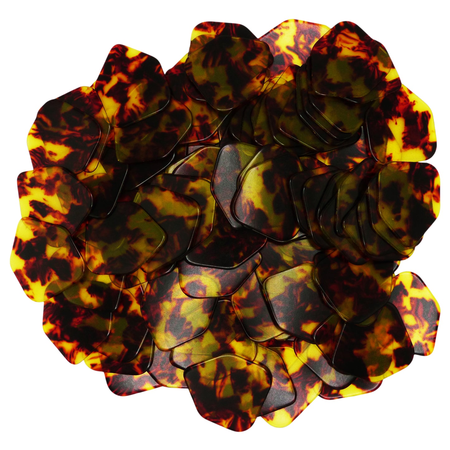 Celluloid Vintage Tortoise Shell Guitar Or Bass Pick - 0.96 mm Heavy Gauge - 330 Medium Home Plate Shape