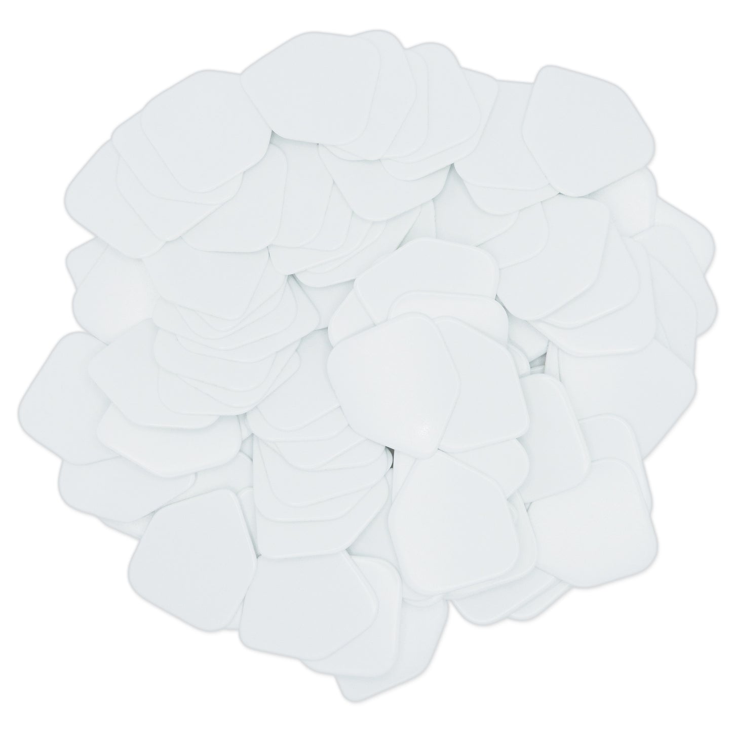 Celluloid White Guitar Or Bass Pick - 0.96 mm Heavy Gauge - 330 Medium Home Plate Shape
