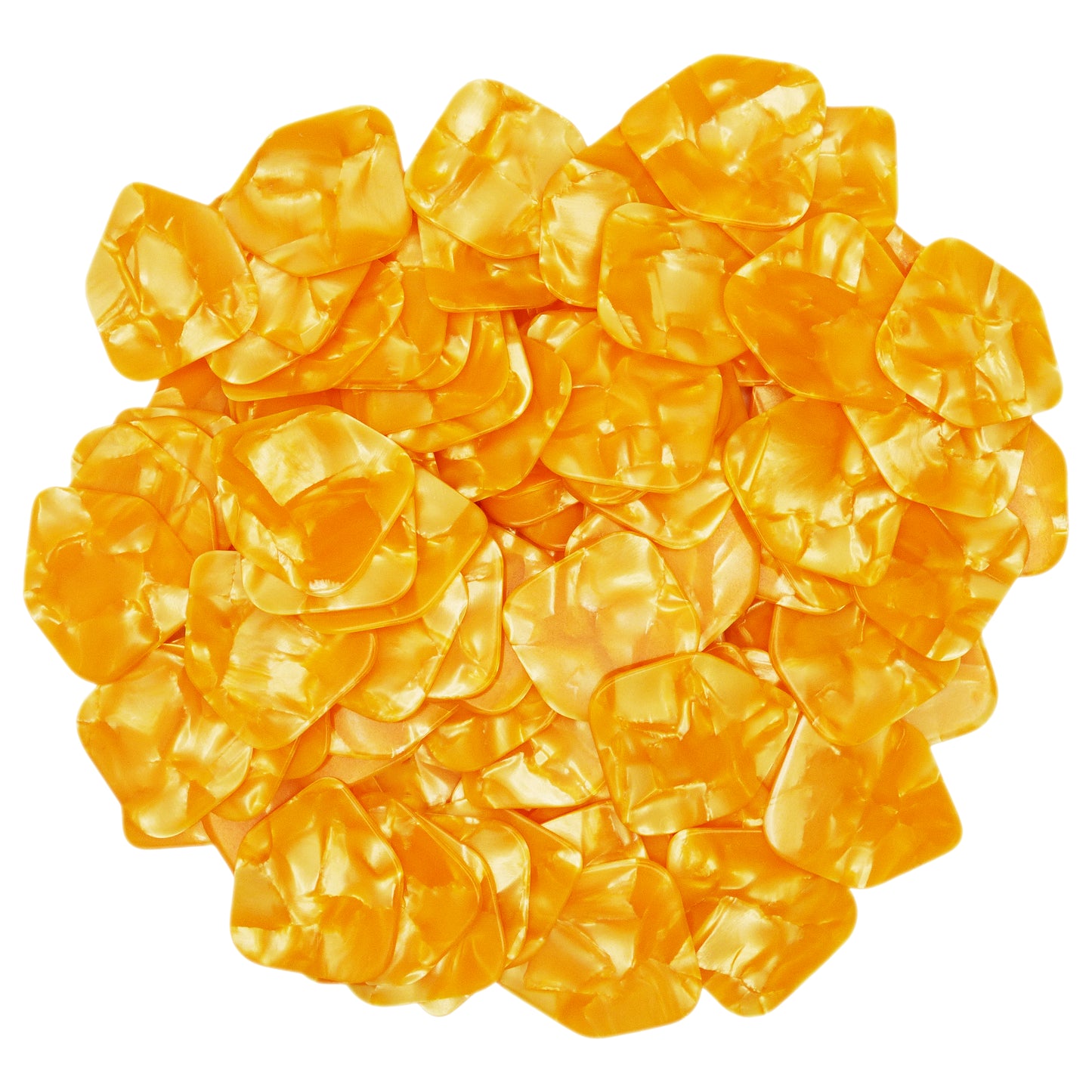 Celluloid Yellow Pearl Guitar Or Bass Pick - 0.96 mm Heavy Gauge - 330 Medium Home Plate Shape