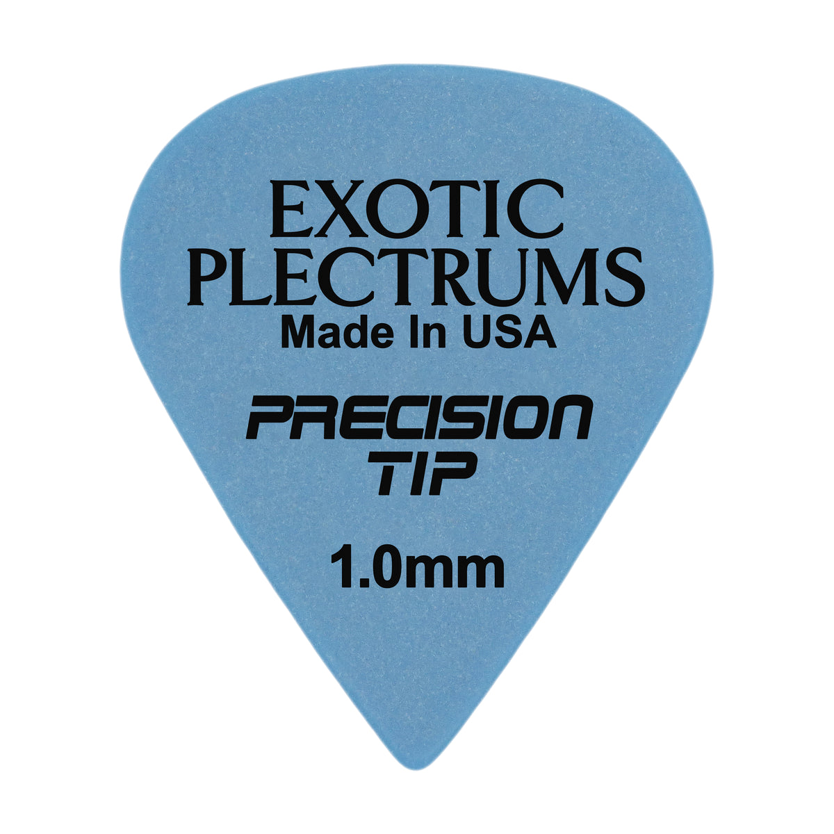 Exotic Plectrums Delrin Blue Guitar Or Bass Pick - 1.0 mm Heavy Gauge - Premium Made In USA - Extra Sharp 351 Precision Tip Shape