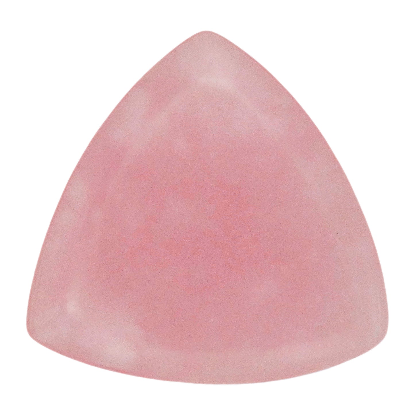 Rose Quartz Stone Guitar Or Bass Pick - 3.0 mm Ultra Heavy Gauge - 346 Rounded Triangle Shape - Specialty Handmade Gemstone Exotic Plectrum