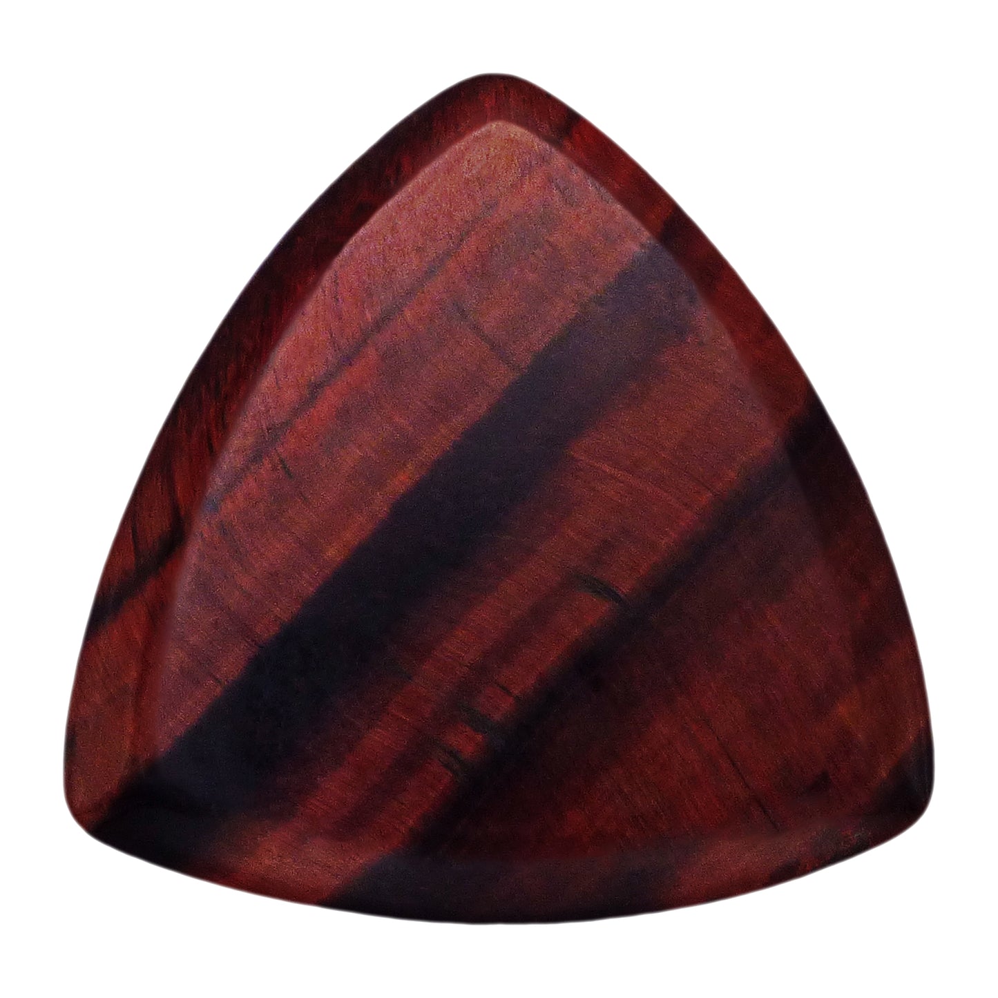 Red Tiger's Eye Stone Guitar Or Bass Pick - 3.0 mm Ultra Heavy Gauge - 346 Rounded Triangle Shape - Specialty Handmade Gemstone Exotic Plectrum