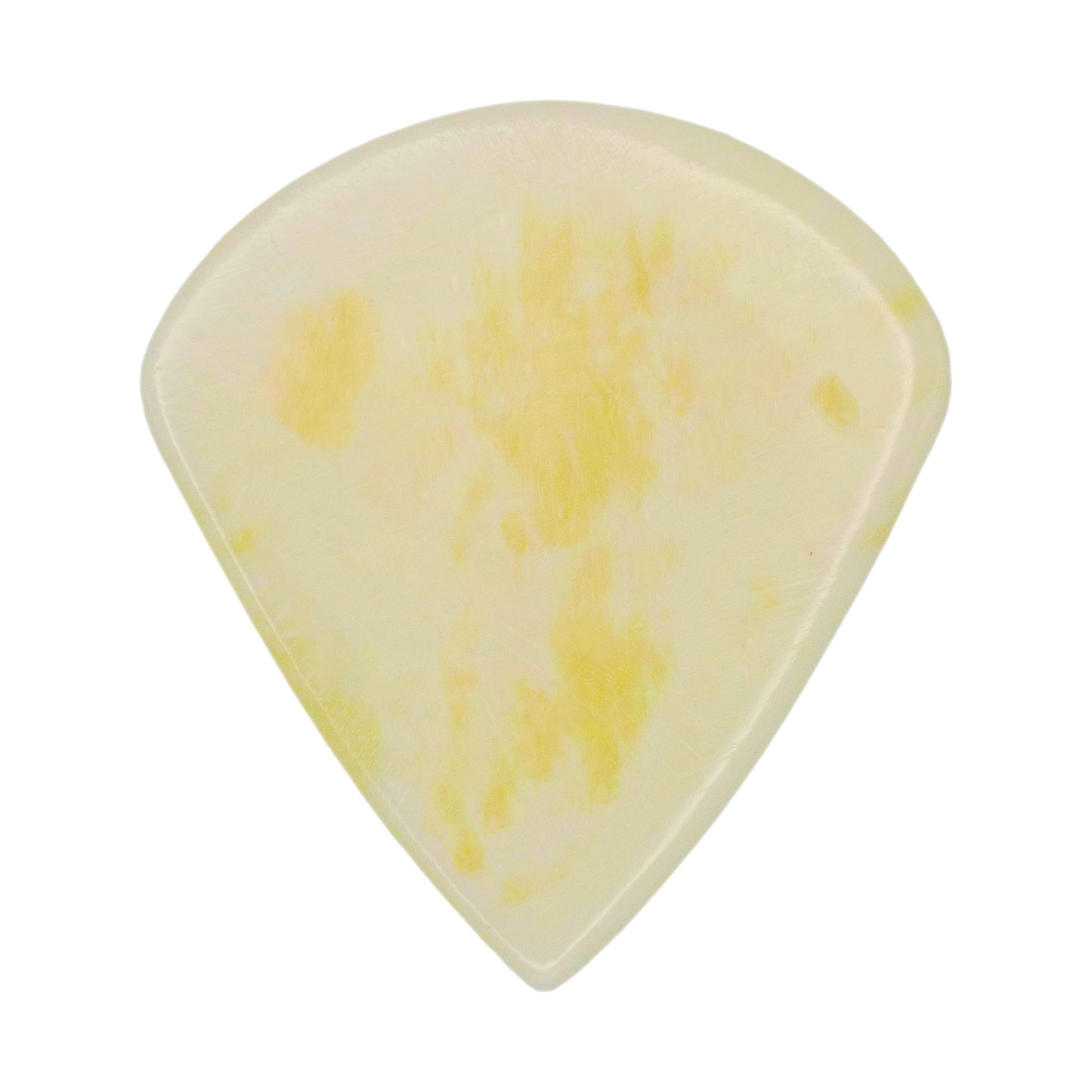 Camel Bone Guitar Or Bass Pick - 1.5 mm Ultra Heavy Gauge - Jazz XL Shape - Natural Finish Handmade Specialty Exotic Plectrum