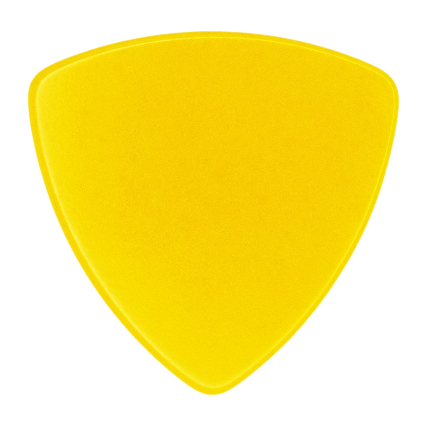 Celluloid Yellow Guitar Or Bass Pick - 0.71 mm Medium Gauge - 346 Rounded Triangle Shape