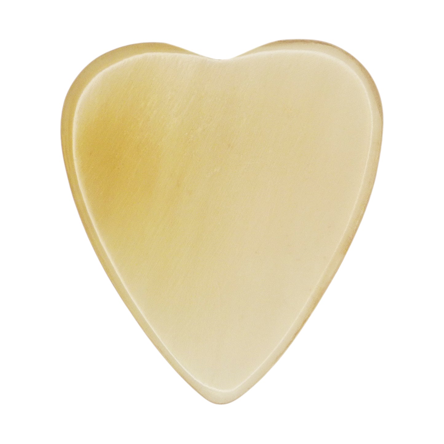 White Buffalo Horn Guitar Or Bass Pick - 1.5 mm Ultra Heavy Gauge - 323 Heart Shape - Polished Finish Handmade Specialty Exotic Plectrum