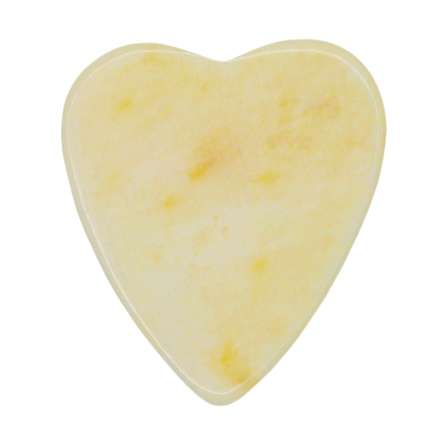 Camel Bone Guitar Or Bass Pick - 1.5 mm Ultra Heavy Gauge - 323 Heart Shape - Natural Finish Handmade Specialty Exotic Plectrum