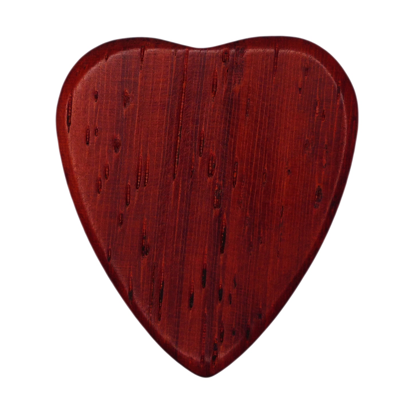 Padauk Wood Guitar Or Bass Pick - 1.5 mm Ultra Heavy Gauge - 323 Heart Shape - Natural Finish Handmade Specialty Exotic Plectrum