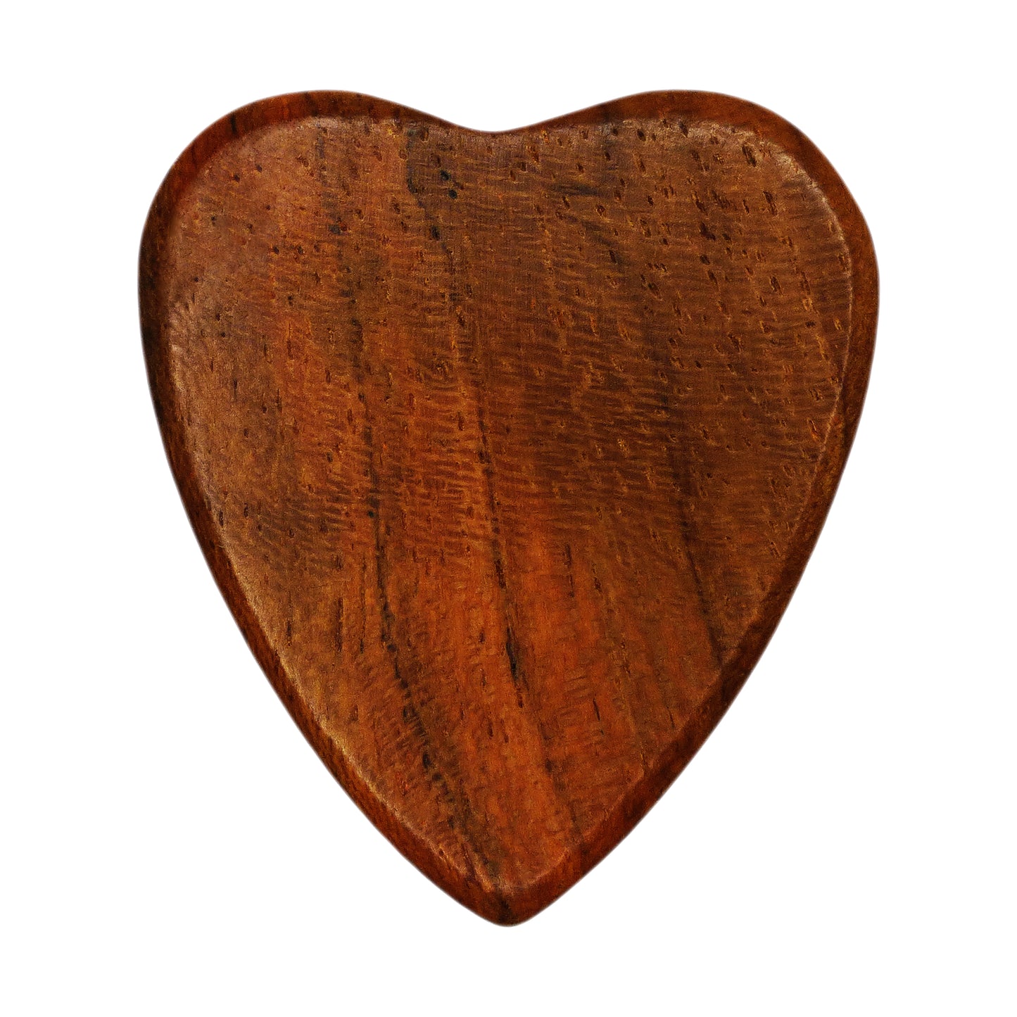 Teak Wood Guitar Or Bass Pick - 1.5 mm Ultra Heavy Gauge - 323 Heart Shape - Natural Finish Handmade Specialty Exotic Plectrum
