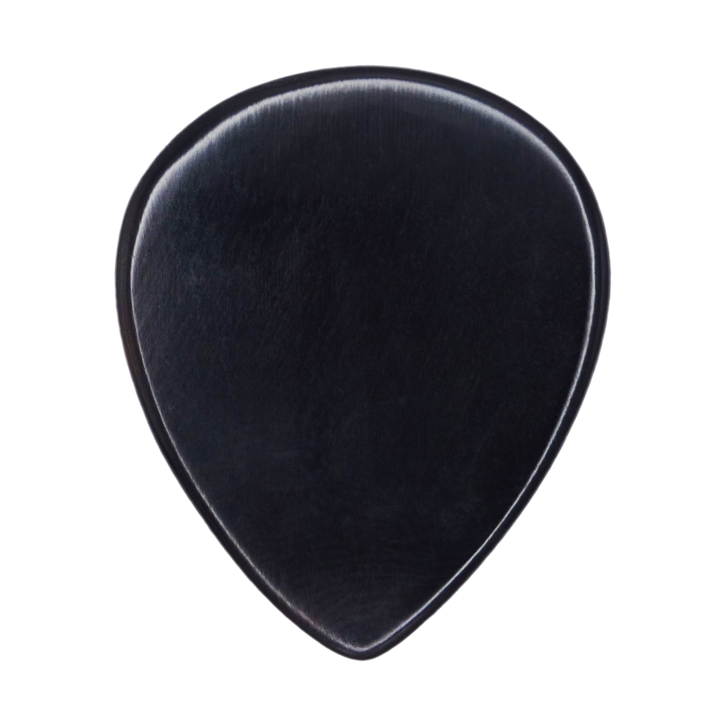 Black Buffalo Horn Guitar Or Bass Pick - 1.5 mm Ultra Heavy Gauge - 347 Large Teardrop Shape - Polished Finish Handmade Specialty Exotic Plectrum
