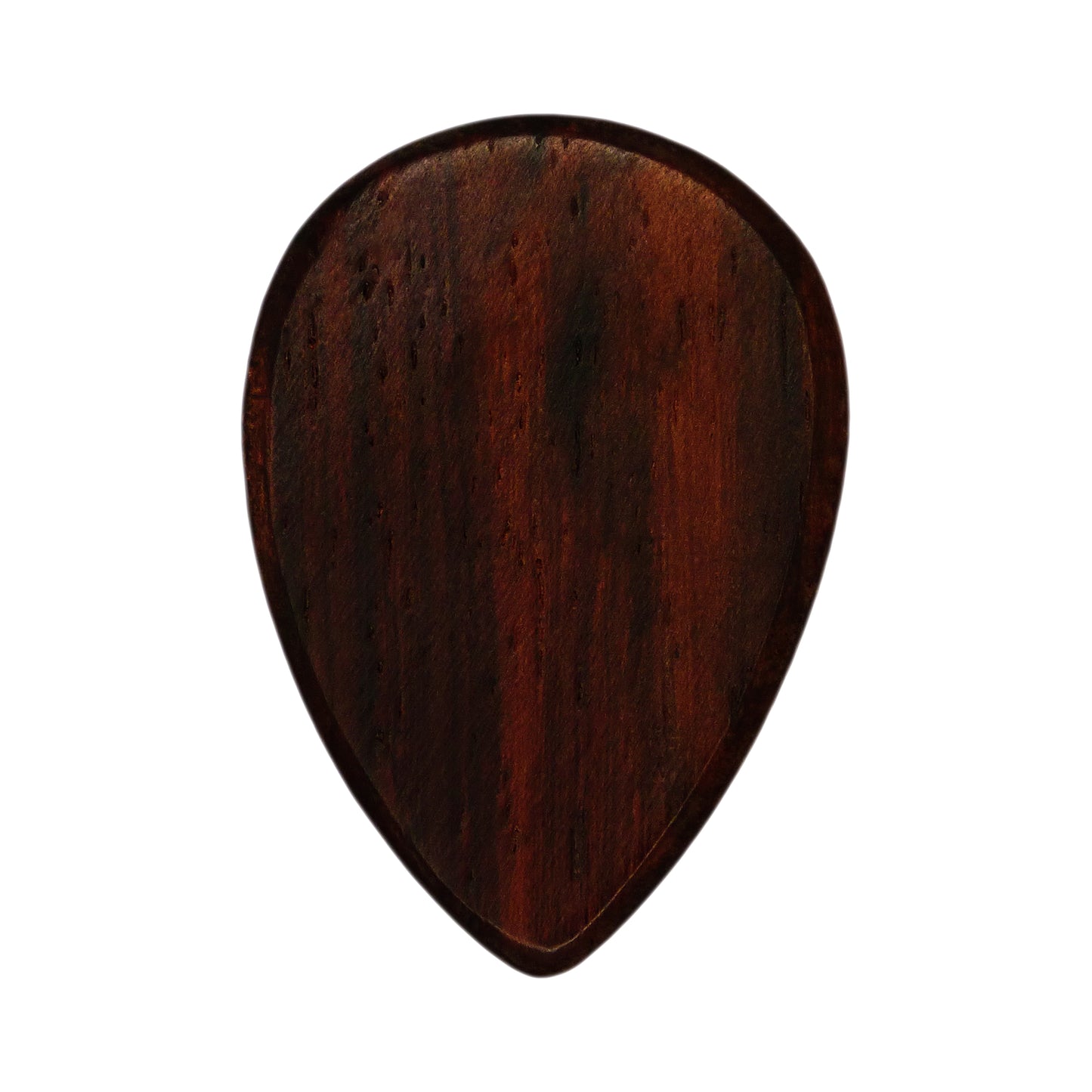 Rosewood Guitar Or Bass Pick - 1.5 mm Ultra Heavy Gauge - 358 Small Teardrop Shape - Natural Finish Handmade Specialty Exotic Plectrum