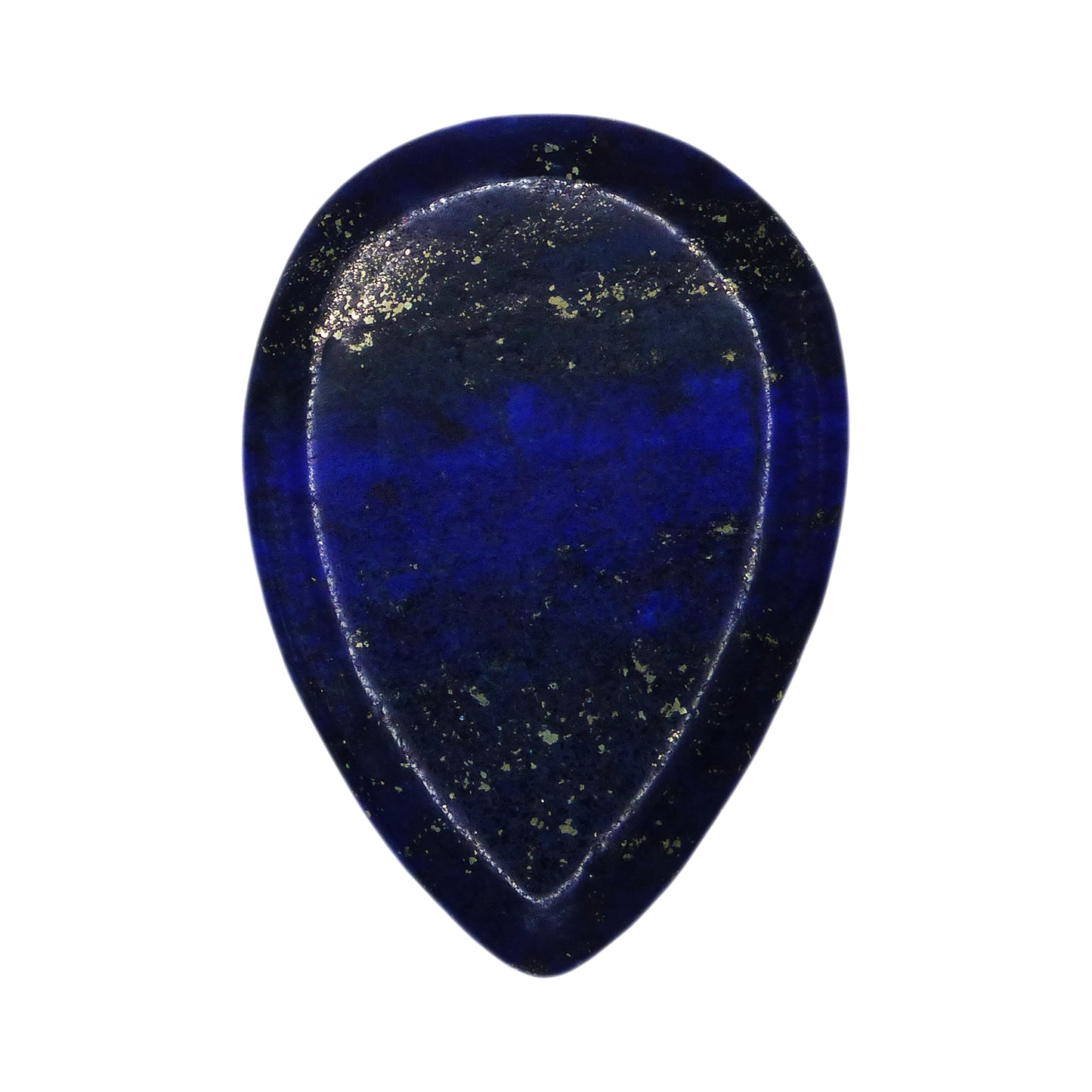 Lapis Lazuli Stone Guitar Or Bass Pick - 3.0 mm Ultra Heavy Gauge - 358 Small Teardrop Shape - Specialty Handmade Gemstone Exotic Plectrum