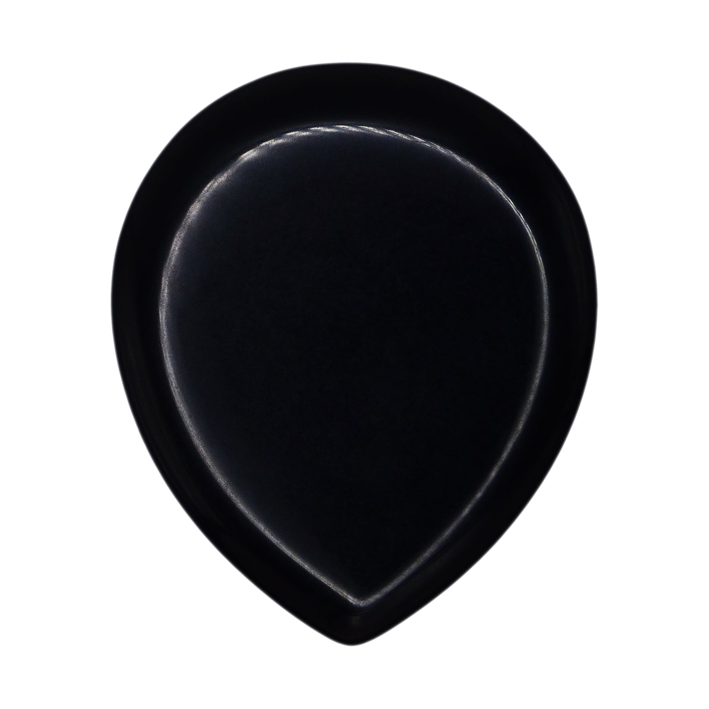 Black Obsidian Volcanic Glass Stone Guitar Or Bass Pick - 3.0 mm Ultra Heavy Gauge - 347 Large Teardrop Shape - Specialty Handmade Gemstone Exotic Plectrum