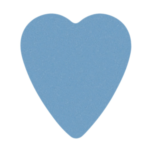 Delrin Blue Guitar Or Bass Pick - 1.0 mm Heavy Gauge - Premium Made In USA - 323 Heart Shape