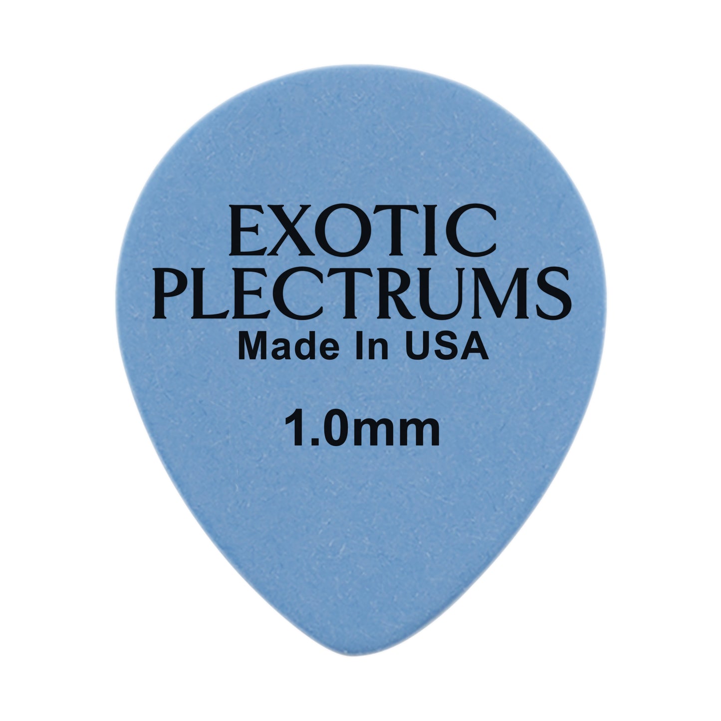Exotic Plectrums Delrin Blue Guitar Or Bass Pick - 1.0 mm Heavy Gauge - Premium Made In USA - 347 Large Teardrop Shape