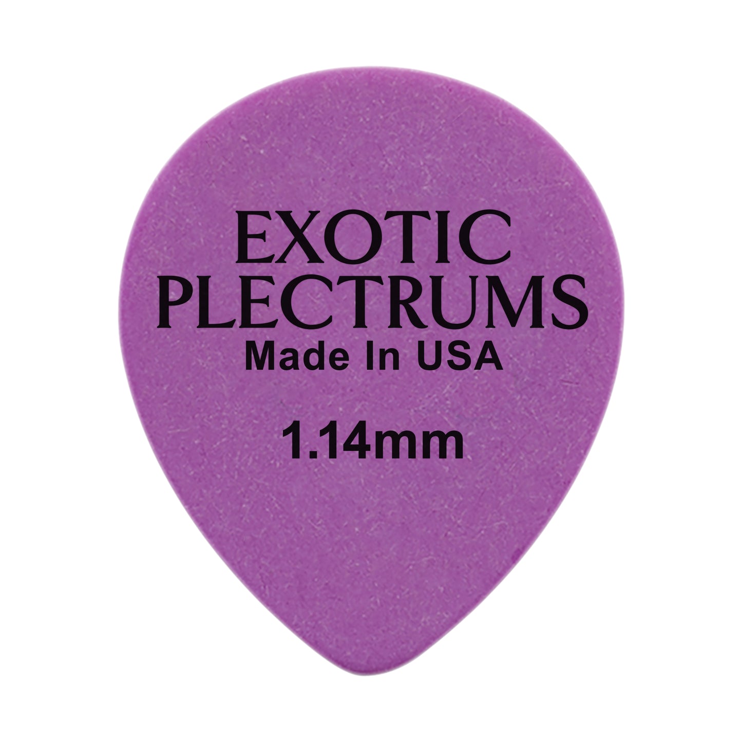 Exotic Plectrums Delrin Purple Guitar Or Bass Pick - 1.14 mm Extra Heavy Gauge - Premium Made In USA - 347 Large Teardrop Shape