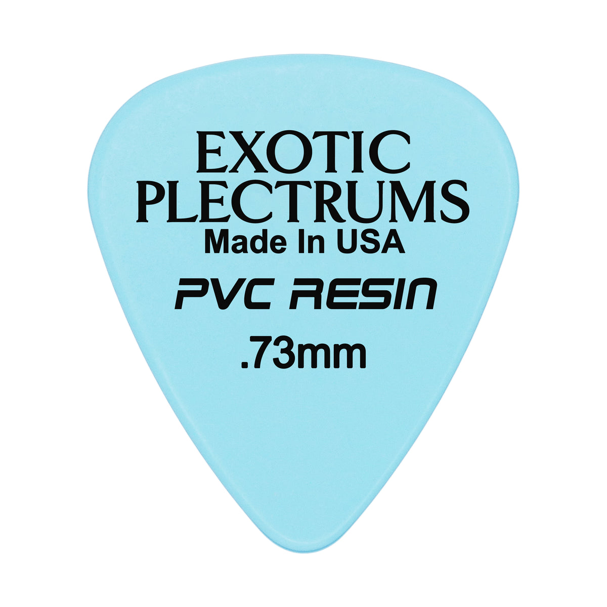 Exotic Plectrums PVC Resin Light Blue Guitar Or Bass Pick - 0.73 mm Medium Gauge - Premium Made In USA - 351 Shape