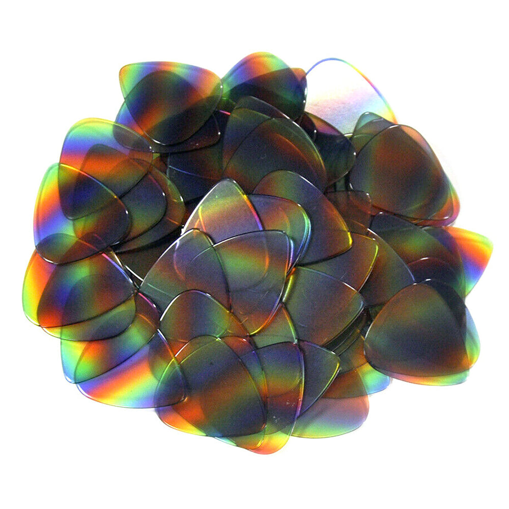Celluloid Rainbow Guitar Or Bass Pick - 0.46 mm Light Gauge - 351 Shape