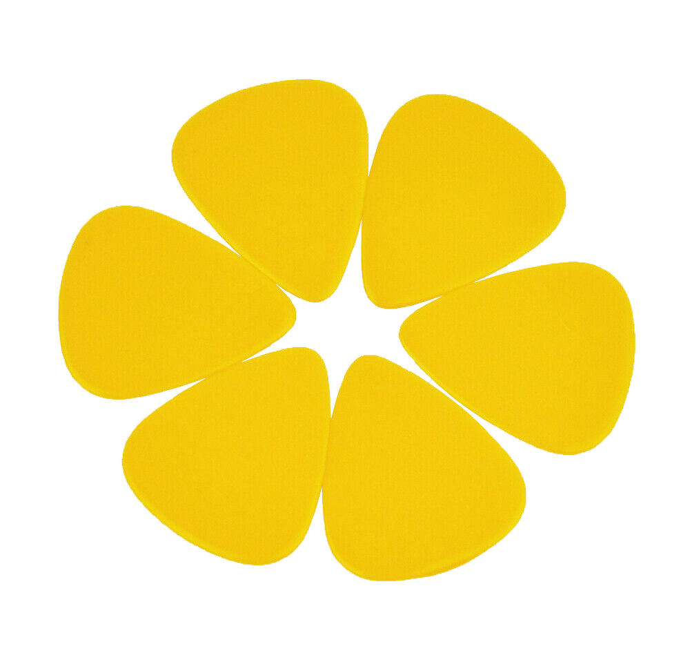 Celluloid Yellow Guitar Or Bass Pick - 0.71 mm Medium Gauge - 351 Shape