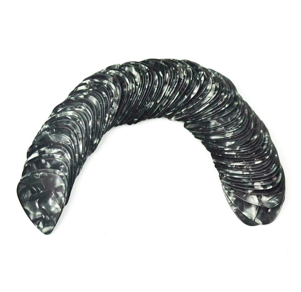 Celluloid Black Pearl Guitar Or Bass Pick - 1.2 mm Extra Heavy Gauge - 351 Shape
