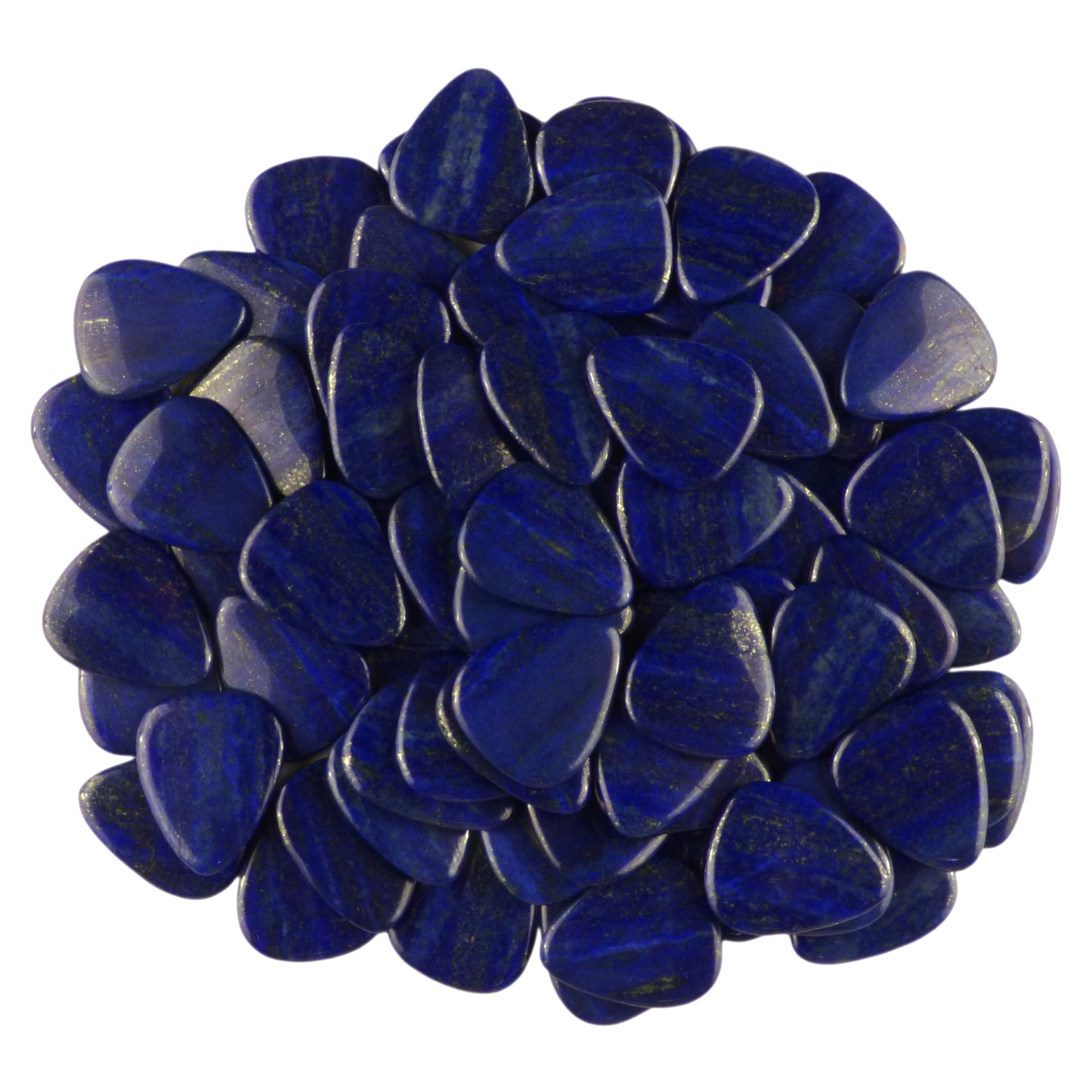 Lapis Lazuli Stone Guitar Or Bass Pick - 3.0 mm Ultra Heavy Gauge - 351 Shape - Specialty Handmade Gemstone Exotic Plectrum