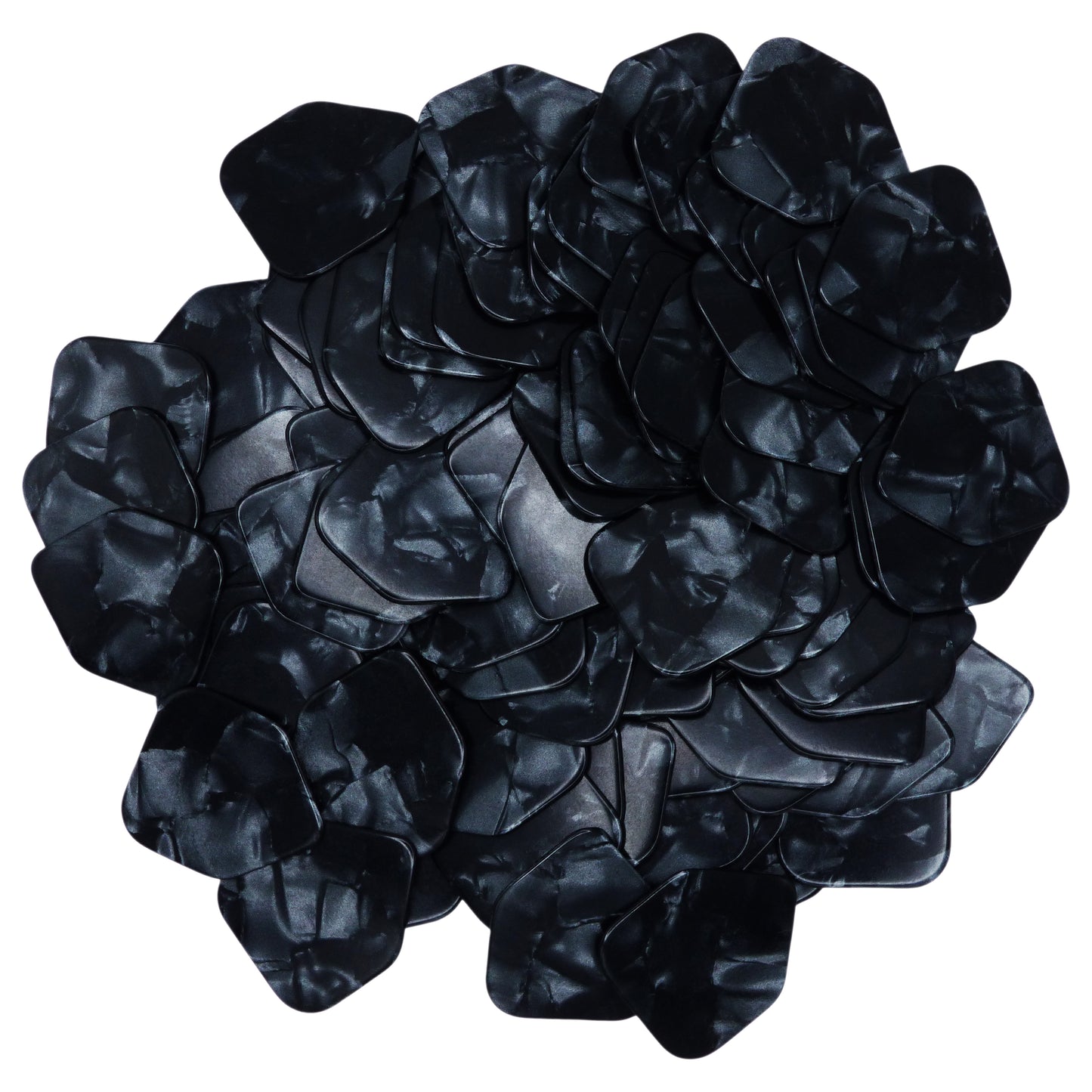 Celluloid Black Pearl Guitar Or Bass Pick - 0.96 mm Heavy Gauge - 330 Medium Home Plate Shape