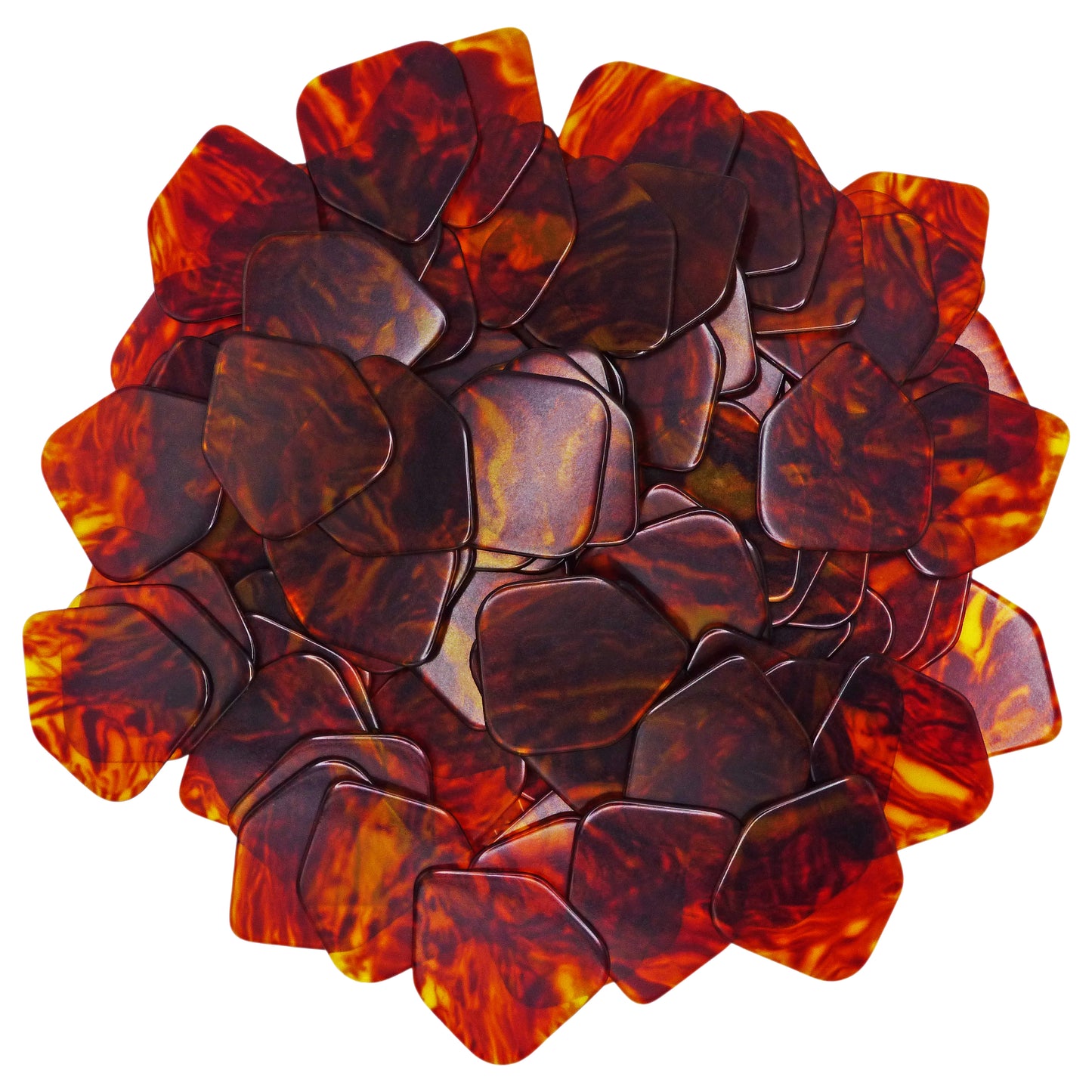 Celluloid Brown Tortoise Guitar Or Bass Pick - 0.96 mm Heavy Gauge - 330 Medium Home Plate Shape