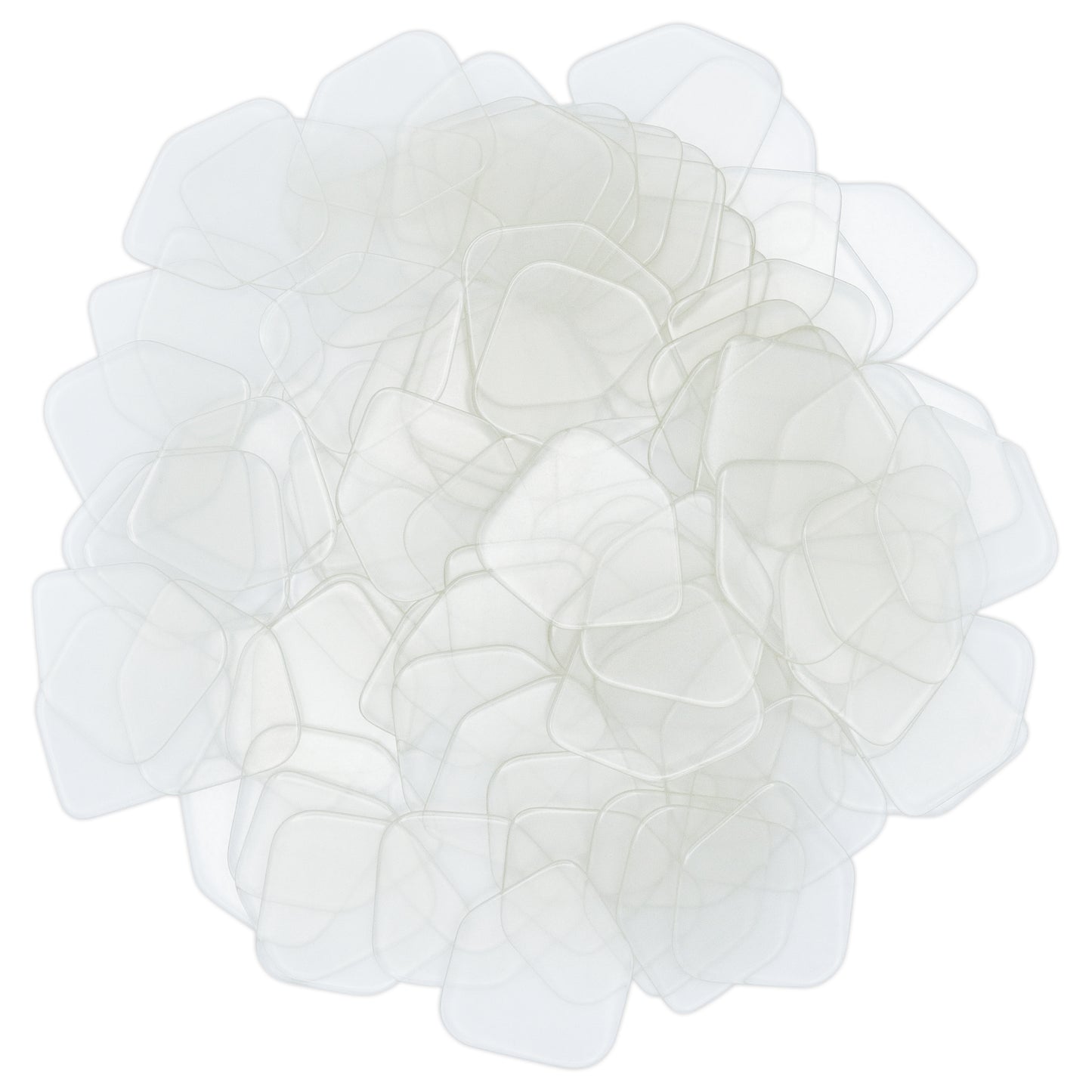 Celluloid Clear Guitar Or Bass Pick - 0.96 mm Heavy Gauge - 330 Medium Home Plate Shape