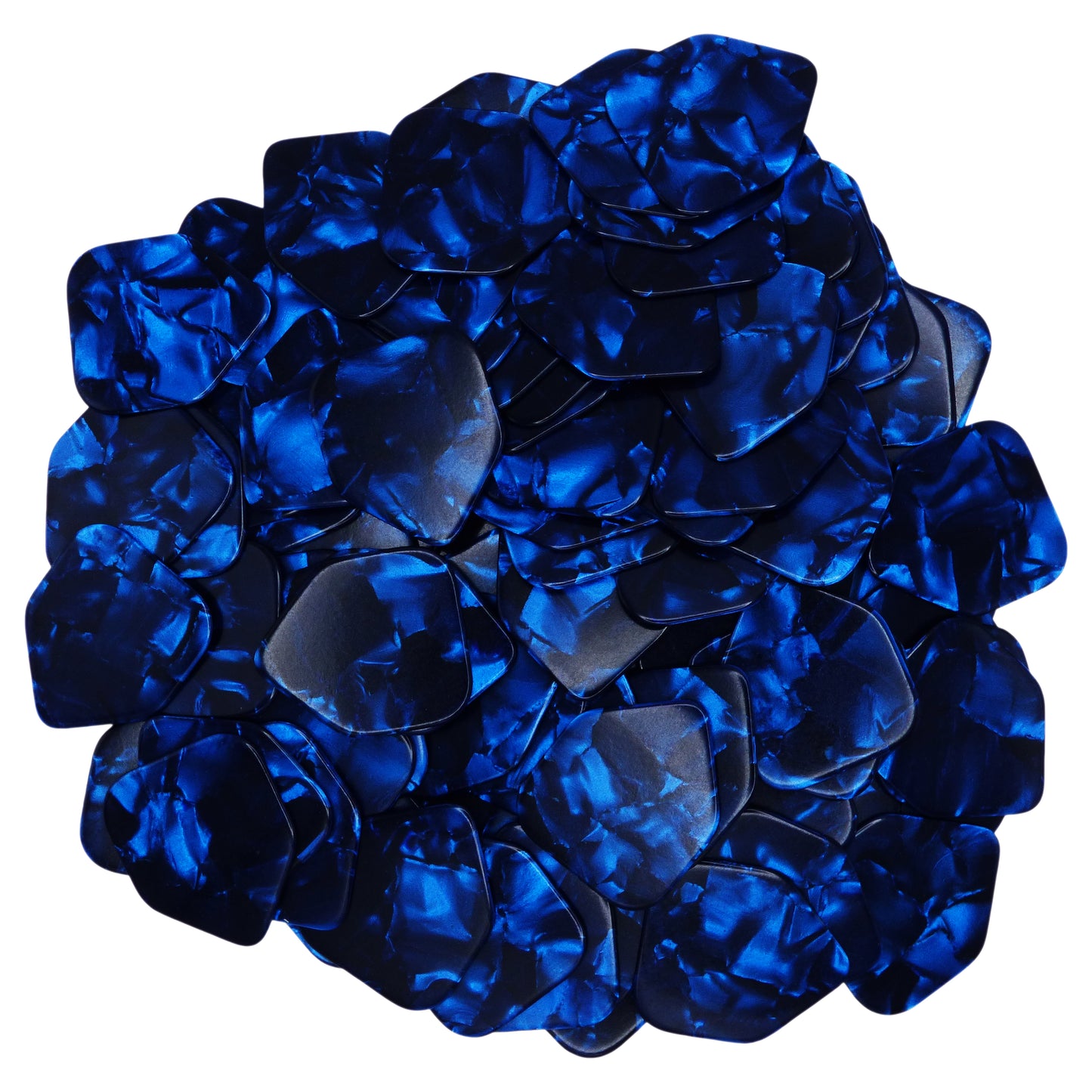 Celluloid Dark Blue Pearl Guitar Or Bass Pick - 0.96 mm Heavy Gauge - 330 Medium Home Plate Shape