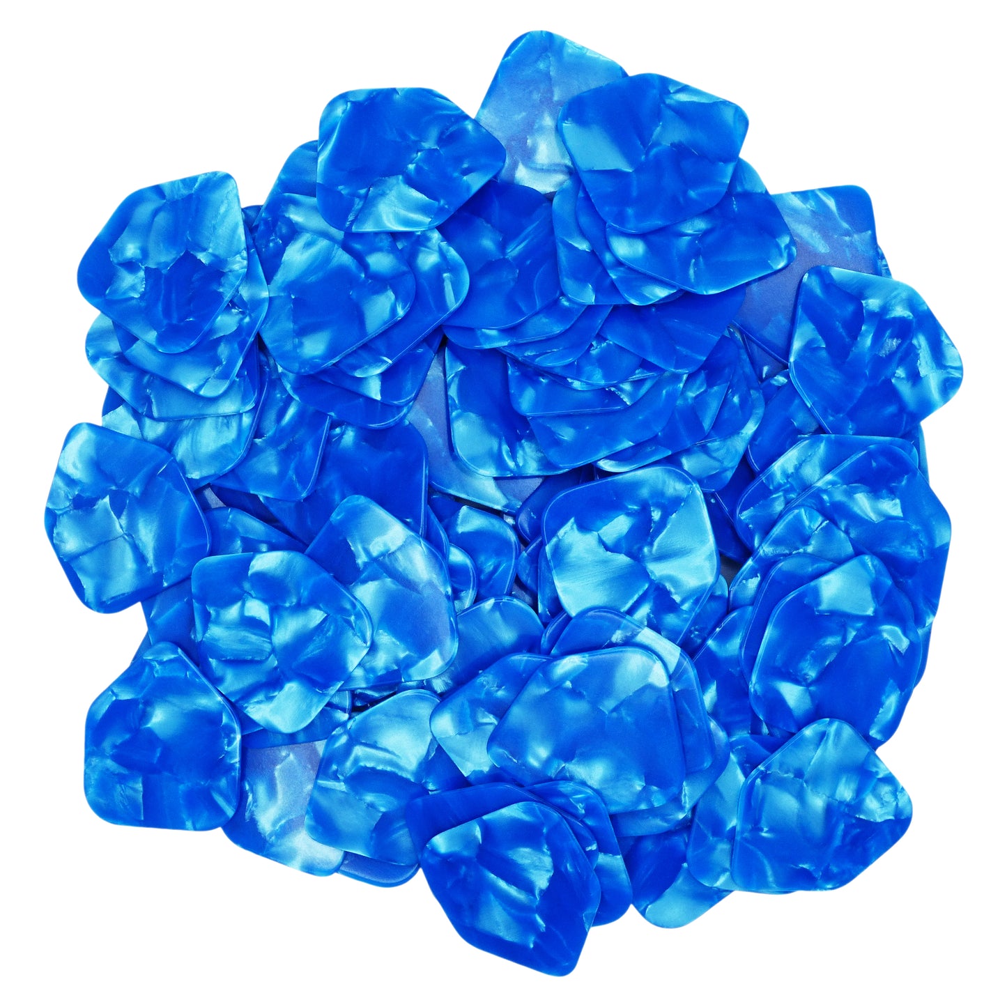 Celluloid Light Blue Pearl Guitar Or Bass Pick - 0.96 mm Heavy Gauge - 330 Medium Home Plate Shape