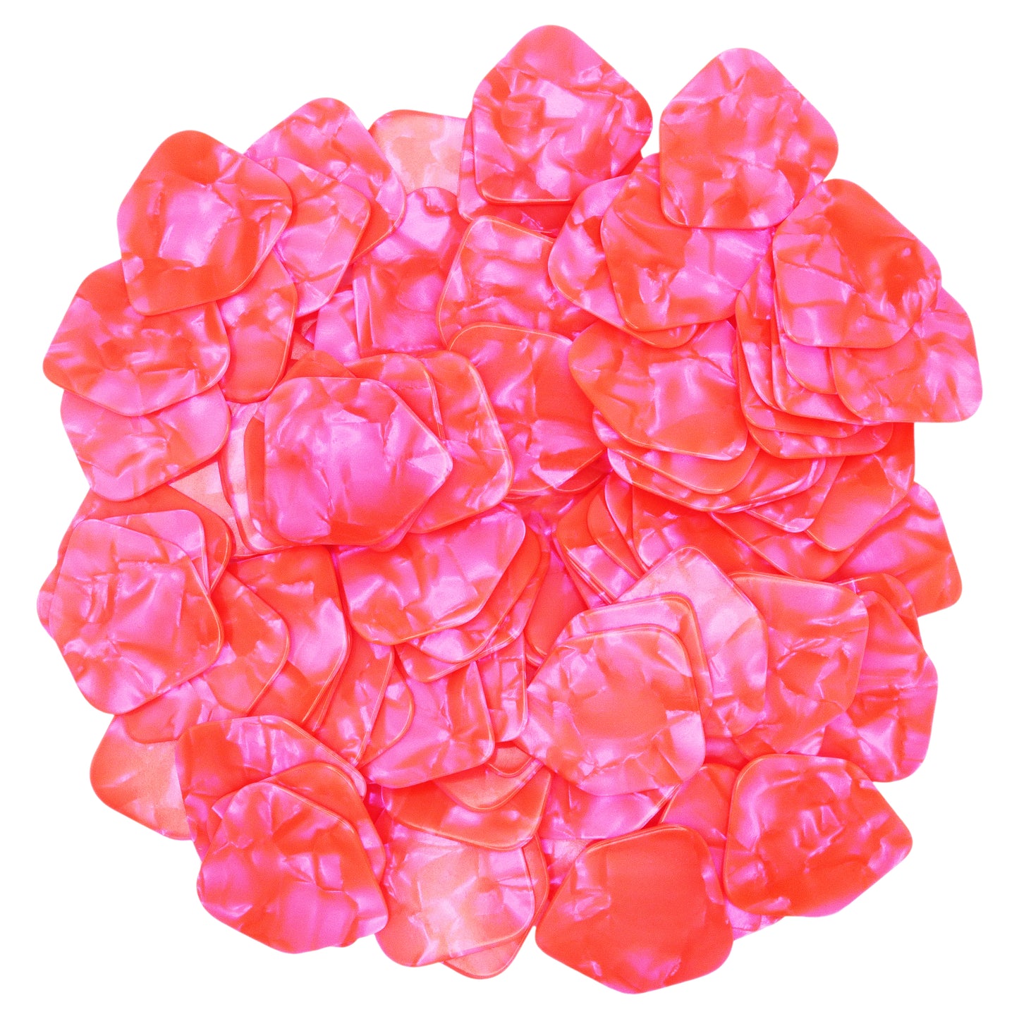 Celluloid Pink Pearl Guitar Or Bass Pick - 0.96 mm Heavy Gauge - 330 Medium Home Plate Shape