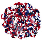 Celluloid Red, White, & Blue Mosaic Guitar Or Bass Pick - 0.96 mm Heavy Gauge - 330 Medium Home Plate Shape