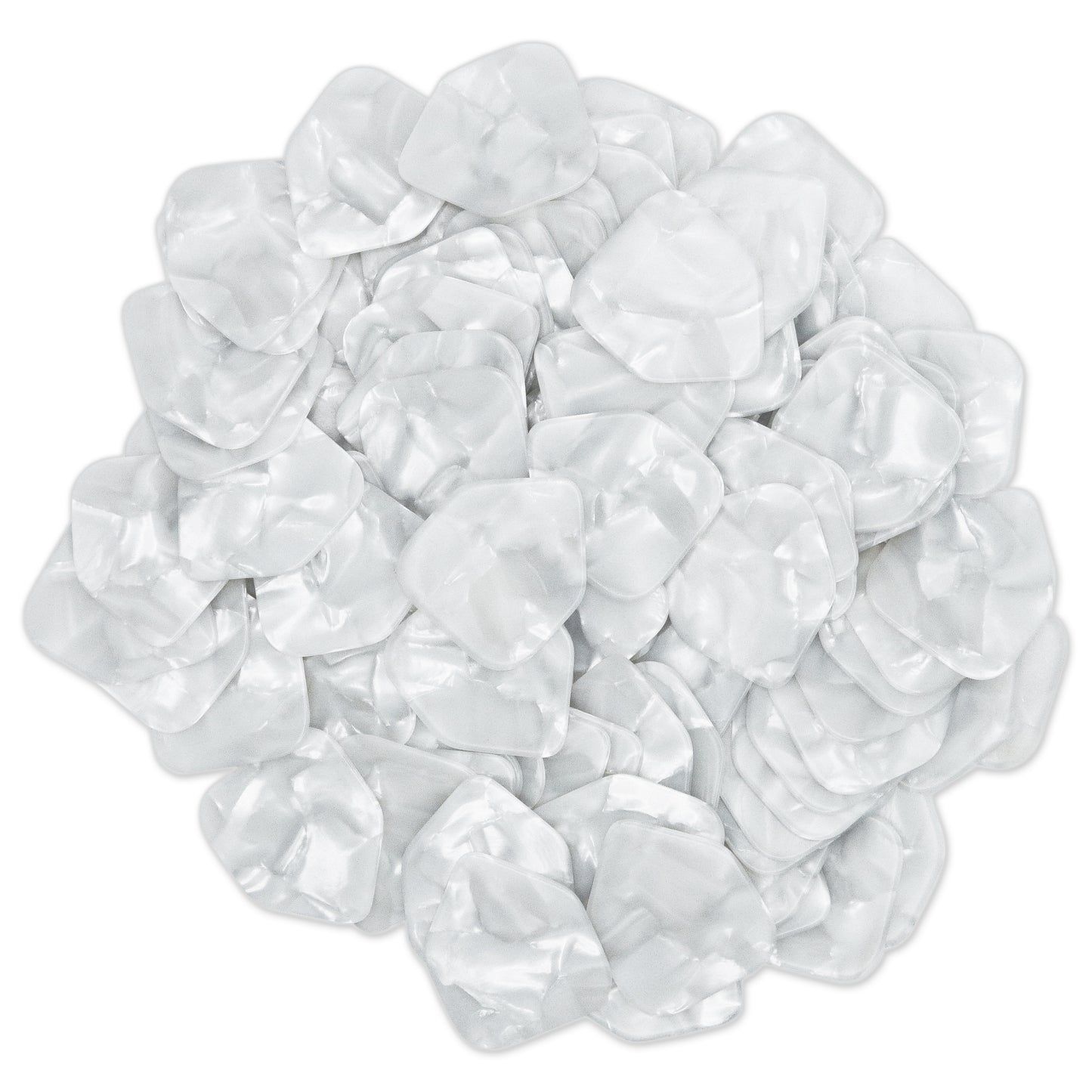Celluloid White Pearl Guitar Or Bass Pick - 0.96 mm Heavy Gauge - 330 Medium Home Plate Shape