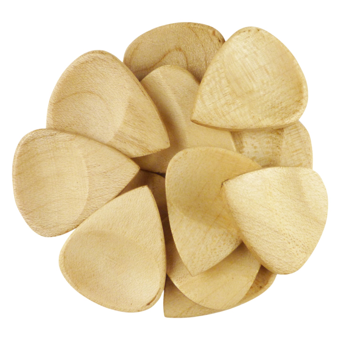 Maple Wood Guitar Or Bass Pick - 3.0 mm Ultra Heavy Gauge - 351 Groove Shape - Natural Finish Handmade Specialty Exotic Plectrum