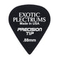 Exotic Plectrums Delrin Black Guitar Or Bass Pick - 0.88 mm Medium Heavy Gauge - Premium Made In USA - Extra Sharp 351 Precision Tip Shape
