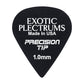 Exotic Plectrums Delrin Black Guitar Or Bass Pick - 1.0 mm Heavy Gauge - Premium Made In USA - Extra Sharp 351 Precision Tip Shape