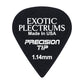 Exotic Plectrums Delrin Black Guitar Or Bass Pick - 1.14 mm Extra Heavy Gauge - Premium Made In USA - Extra Sharp 351 Precision Tip Shape