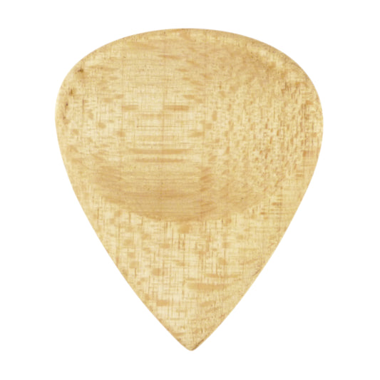 Maple Wood Guitar Or Bass Pick - 3.0 mm Ultra Heavy Gauge - 351 Groove Shape - Natural Finish Handmade Specialty Exotic Plectrum