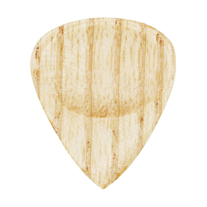 Ash Wood Guitar Or Bass Pick - 3.0 mm Ultra Heavy Gauge - 351 Groove Shape - Natural Finish Handmade Specialty Exotic Plectrum