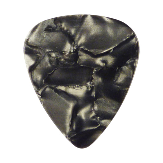 Celluloid Black Pearl Guitar Or Bass Pick - 0.46 mm Light Gauge - 351 Shape