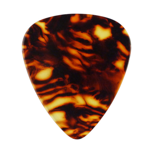 Celluloid Brown Tortoise Guitar Or Bass Pick - 0.46 mm Light Gauge - 351 Shape