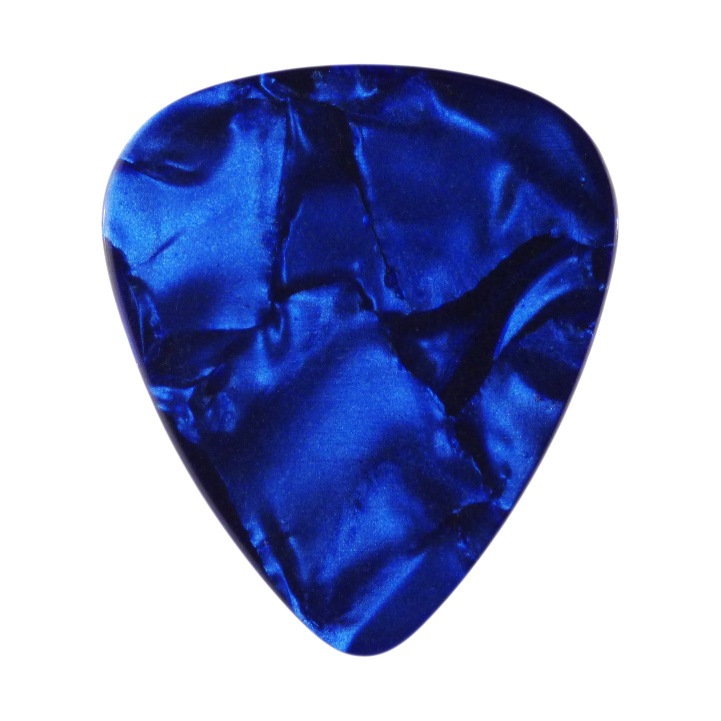 Celluloid Dark Blue Pearl Guitar Or Bass Pick - 0.46 mm Light Gauge - 351 Shape