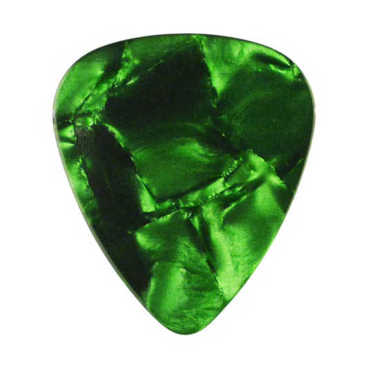 Celluloid Green Pearl Guitar Or Bass Pick - 0.96 mm Heavy Gauge - 351 Shape