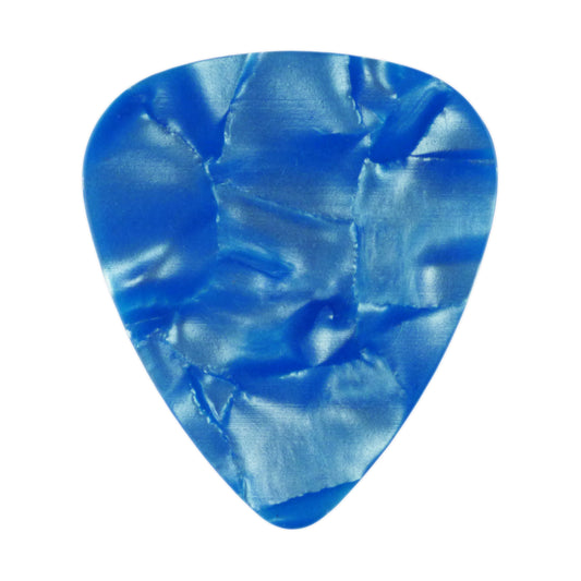 Celluloid Light Blue Pearl Guitar Or Bass Pick - 0.46 mm Light Gauge - 351 Shape