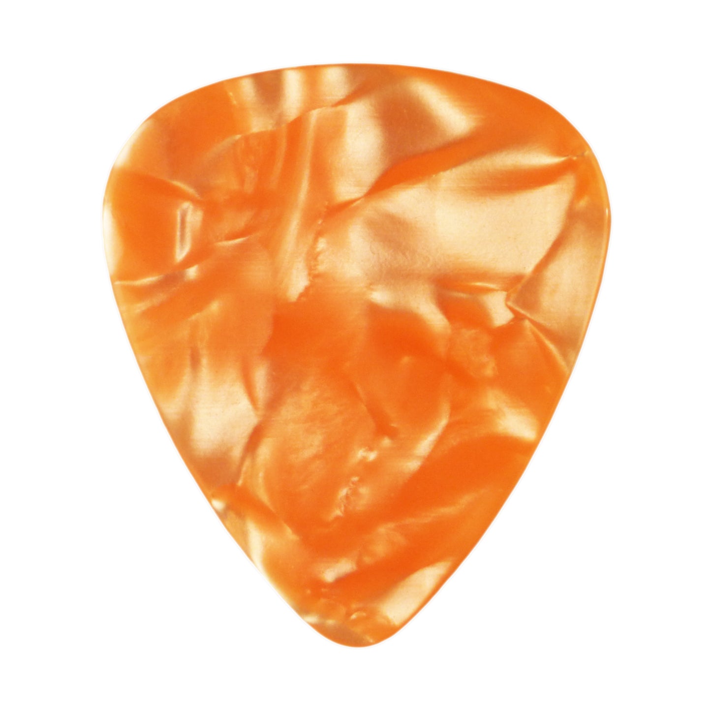 Celluloid Orange Pearl Guitar Or Bass Pick - 0.46 mm Light Gauge - 351 Shape