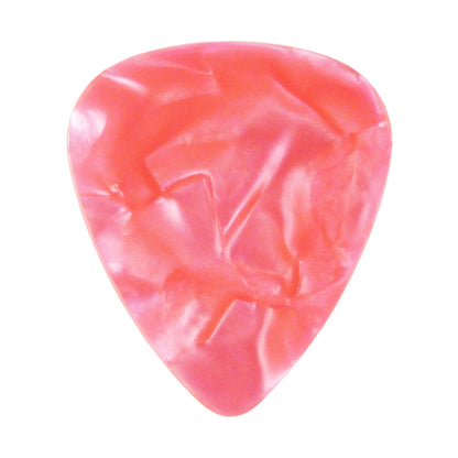 Celluloid Pink Pearl Guitar Or Bass Pick - 0.46 mm Light Gauge - 351 Shape