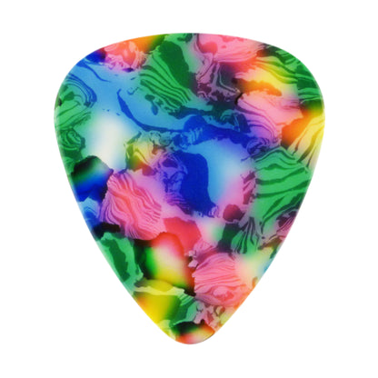 Celluloid Tie Dye Guitar Or Bass Pick - 0.46 mm Light Gauge - 351 Shape