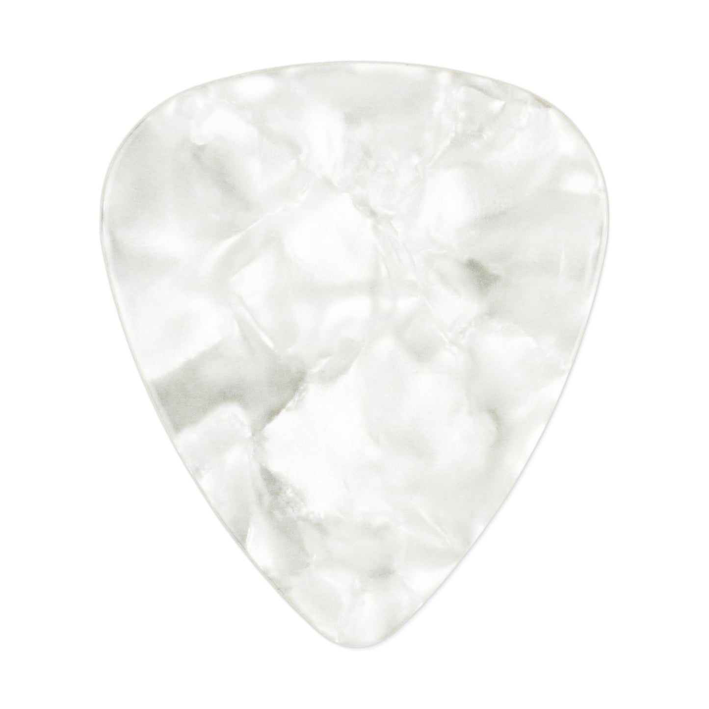 Celluloid White Pearl Guitar Or Bass Pick - 0.46 mm Light Gauge - 351 Shape