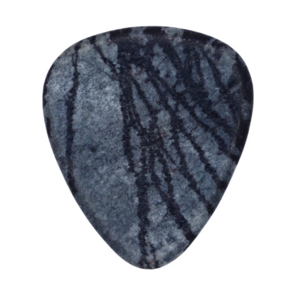 Spiderweb Jasper Stone Guitar Or Bass Pick - 3.0 mm Ultra Heavy Gauge - 351 Shape - Specialty Handmade Gemstone Exotic Plectrum